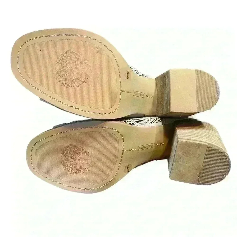 Vince Camuto Keannie Beige Laser Cutout
Leather adjustable Heel Sandals Size 8 - Picture 6 of 8